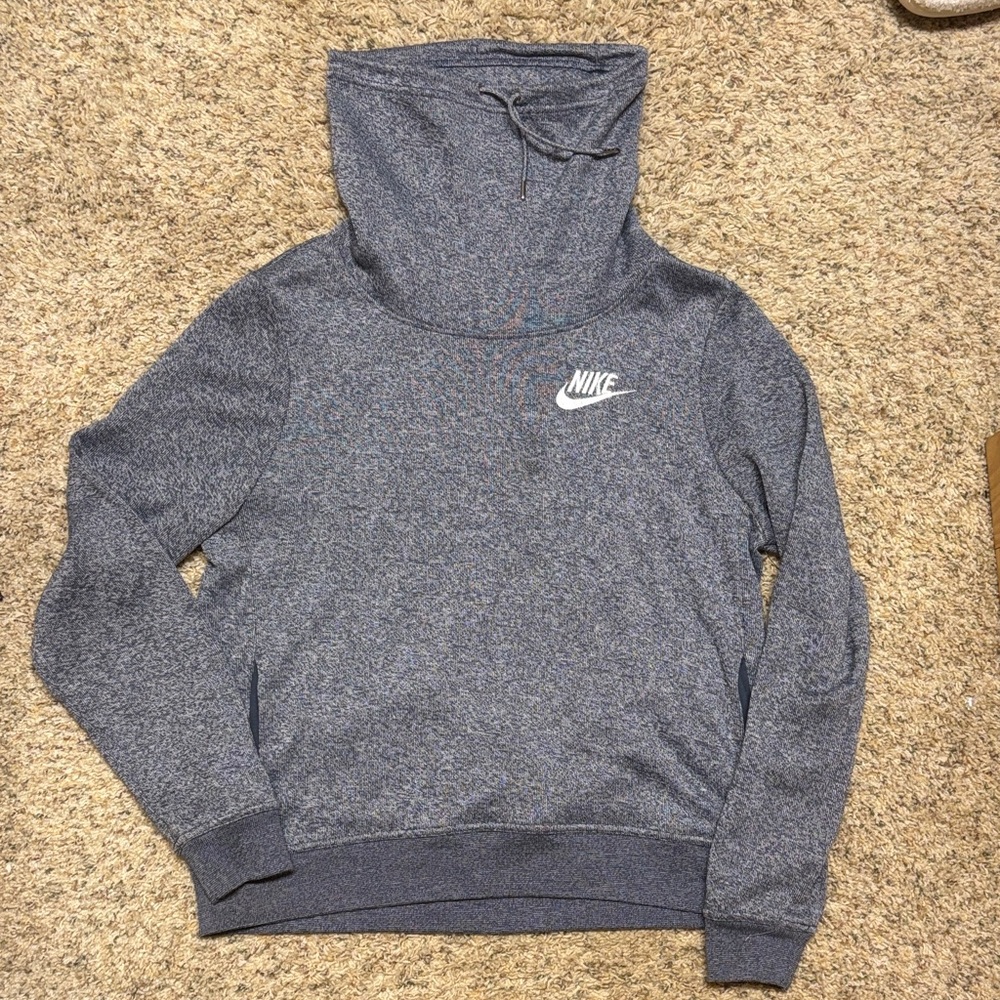 Nike Heathered Gray Pullover Cowlneck